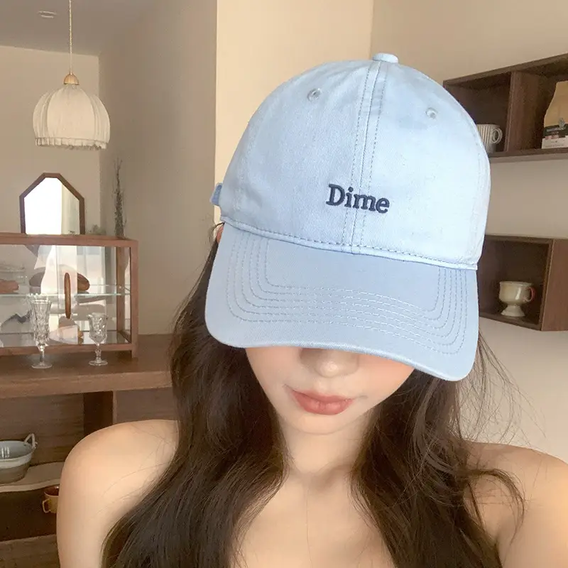 Women Blue Dime Embroidered Baseball Cap Spring Autumn - Image 8