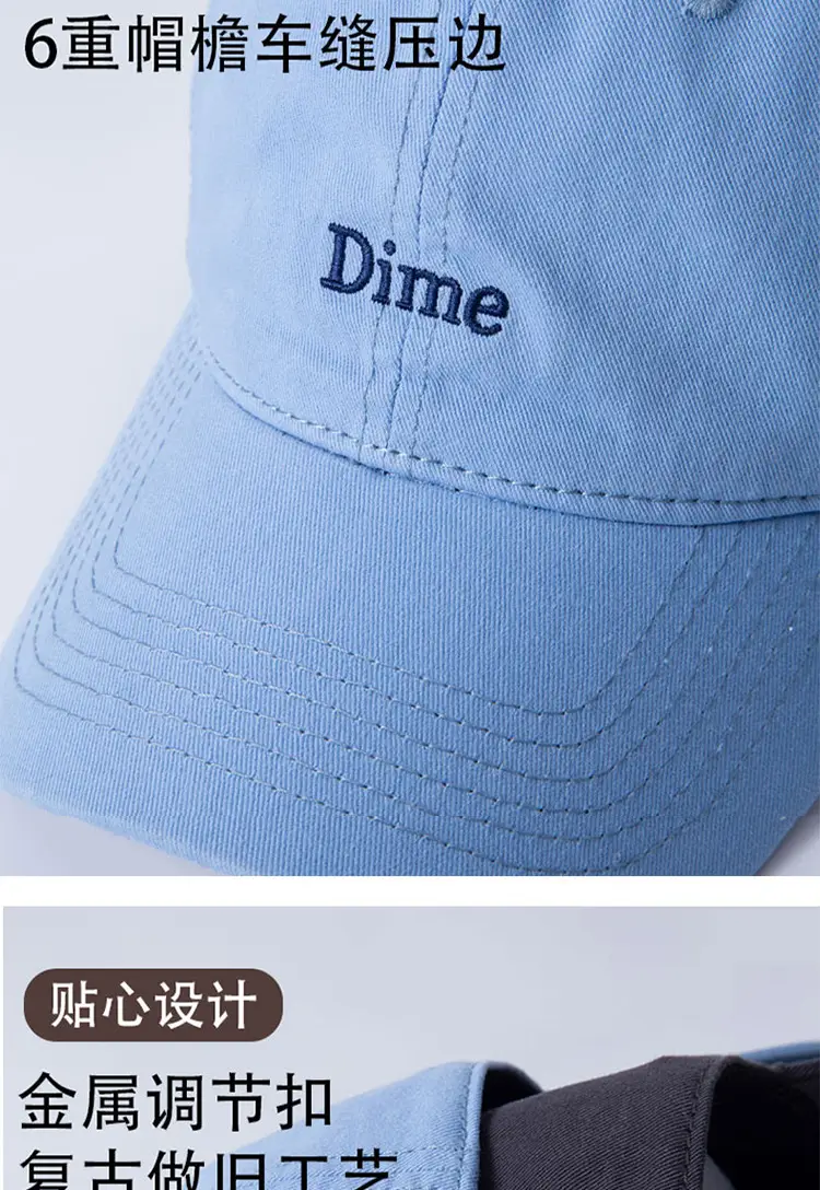 Women Blue Dime Embroidered Baseball Cap Spring Autumn — feature 9