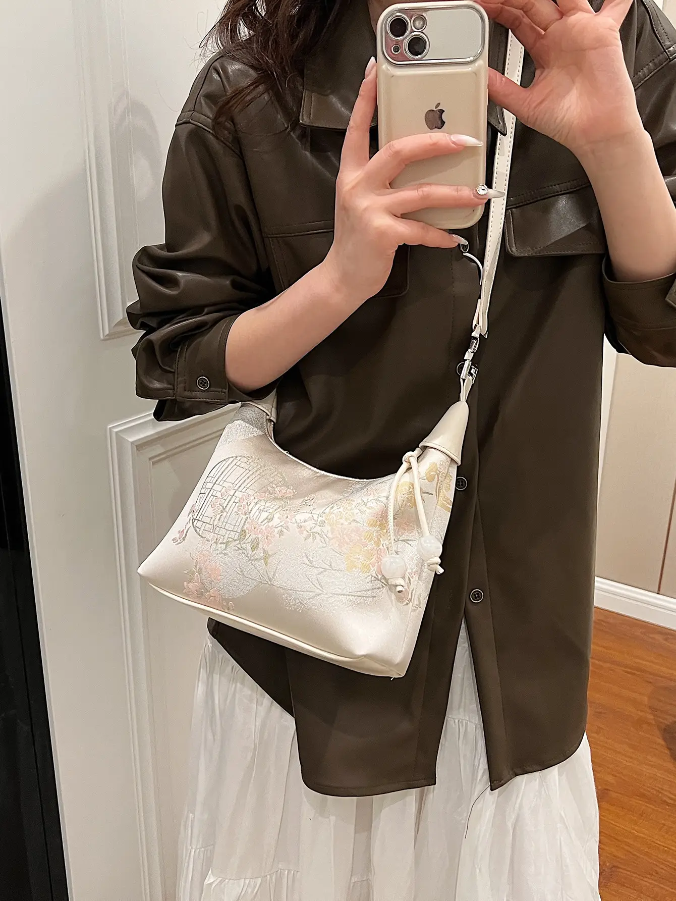 New Chinese Style Jacquard Cloth Shoulder Bag for Women - Image 7