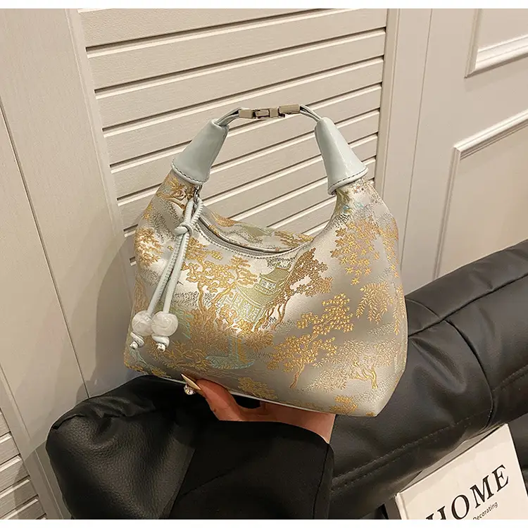 New Chinese Style Jacquard Cloth Shoulder Bag for Women - Image 4