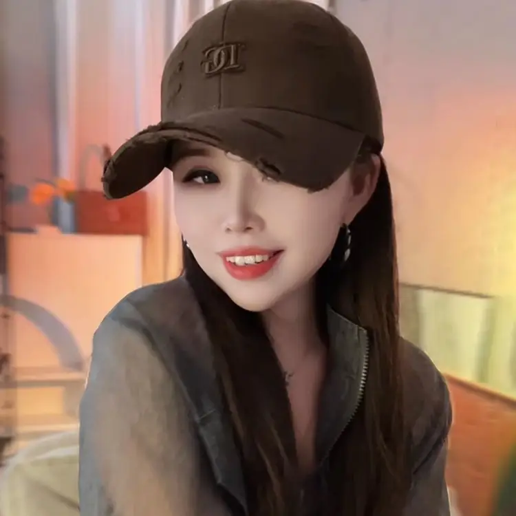 Korean Style Baseball Cap with 3D Embroidery for Girls - Image 8