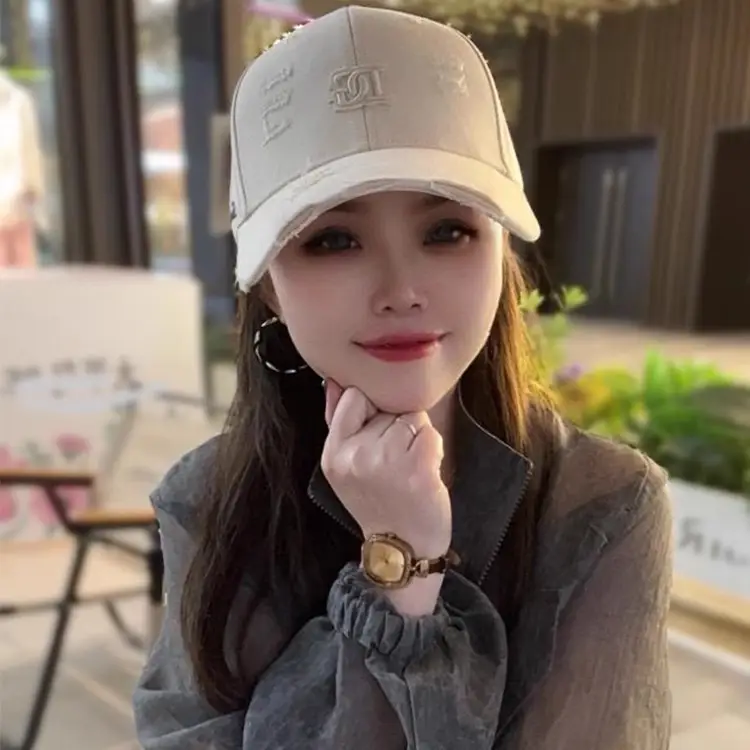 Korean Style Baseball Cap with 3D Embroidery for Girls - Image 9