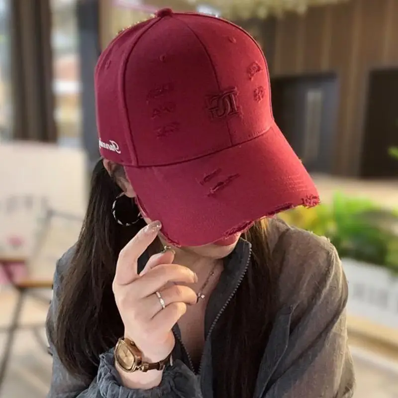 Korean Style Baseball Cap with 3D Embroidery for Girls - Image 4