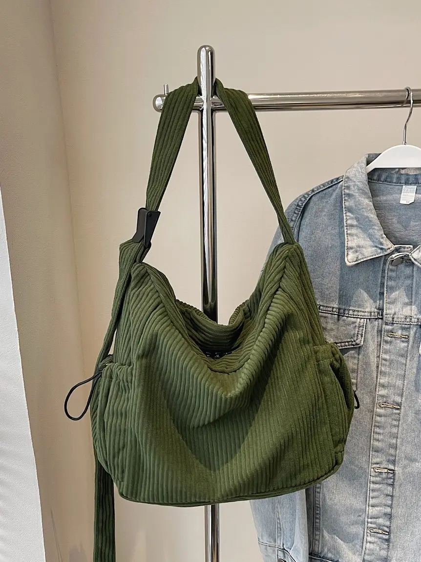 Green Crochet Crossbody Bag for Women College Student
