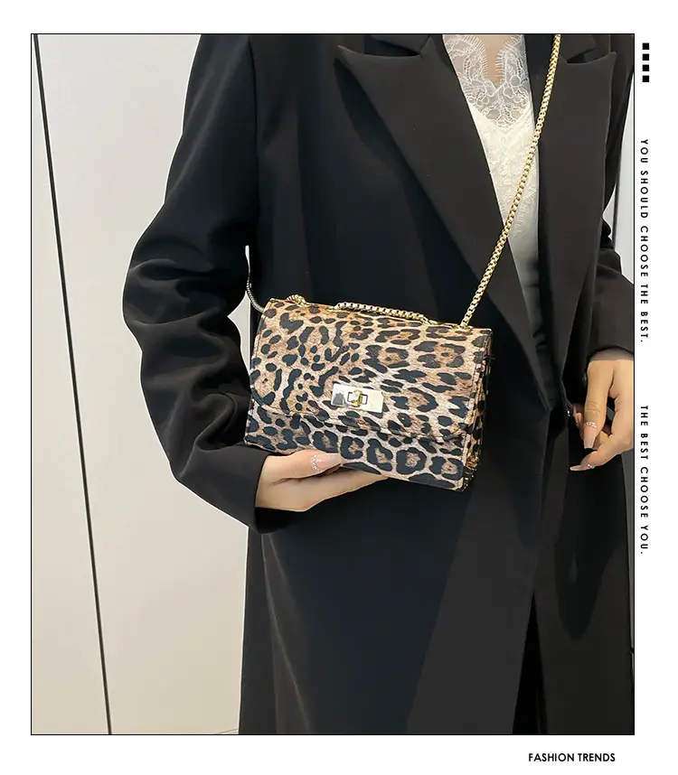 Leopard Print Chain Shoulder Bag Women 2025 — feature 1