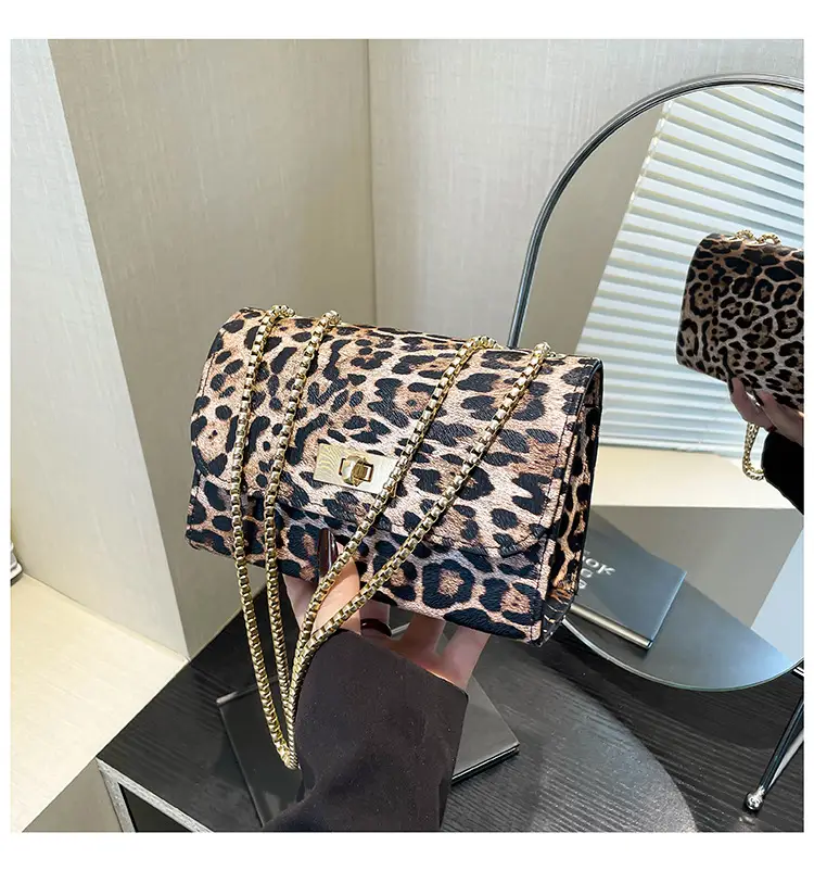 Leopard Print Chain Shoulder Bag Women 2025 — feature 38