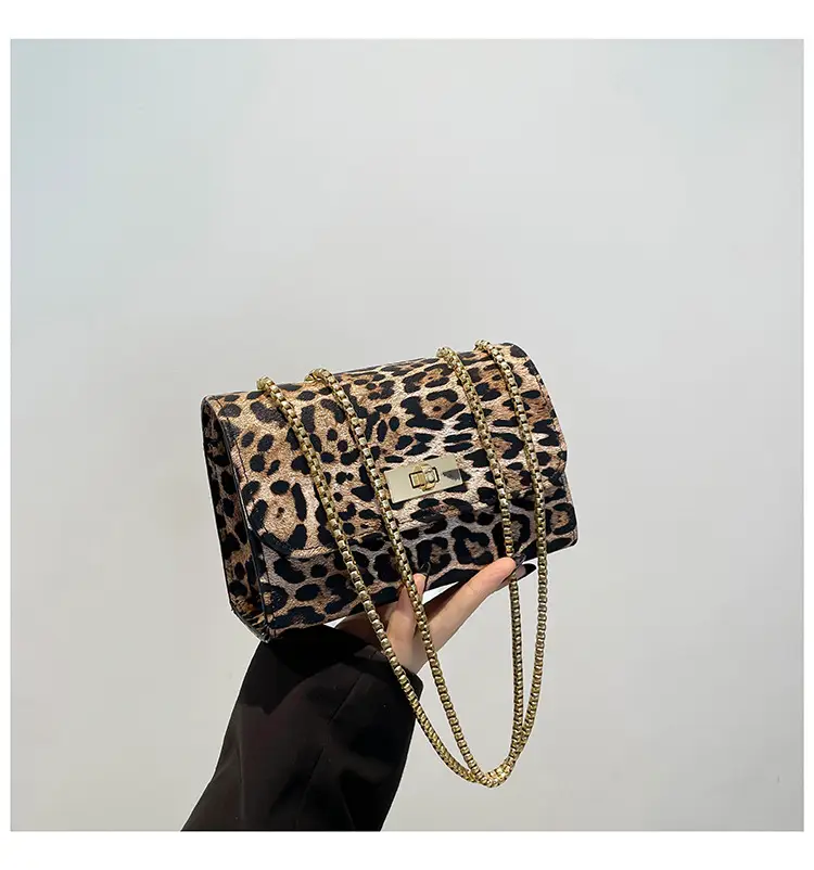 Leopard Print Chain Shoulder Bag Women 2025 — feature 45