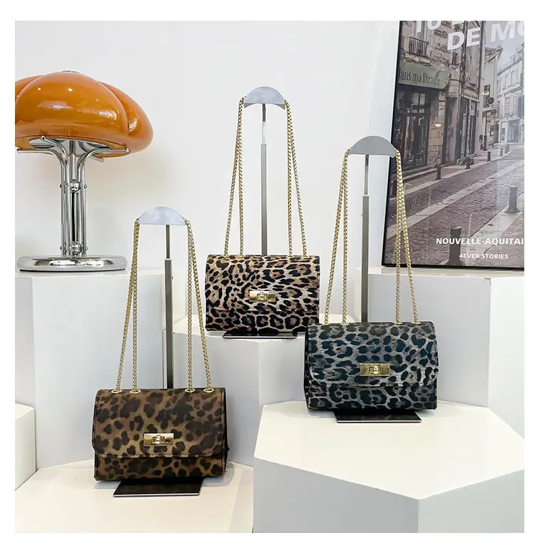 Leopard Print Chain Shoulder Bag Women 2025 — feature 8