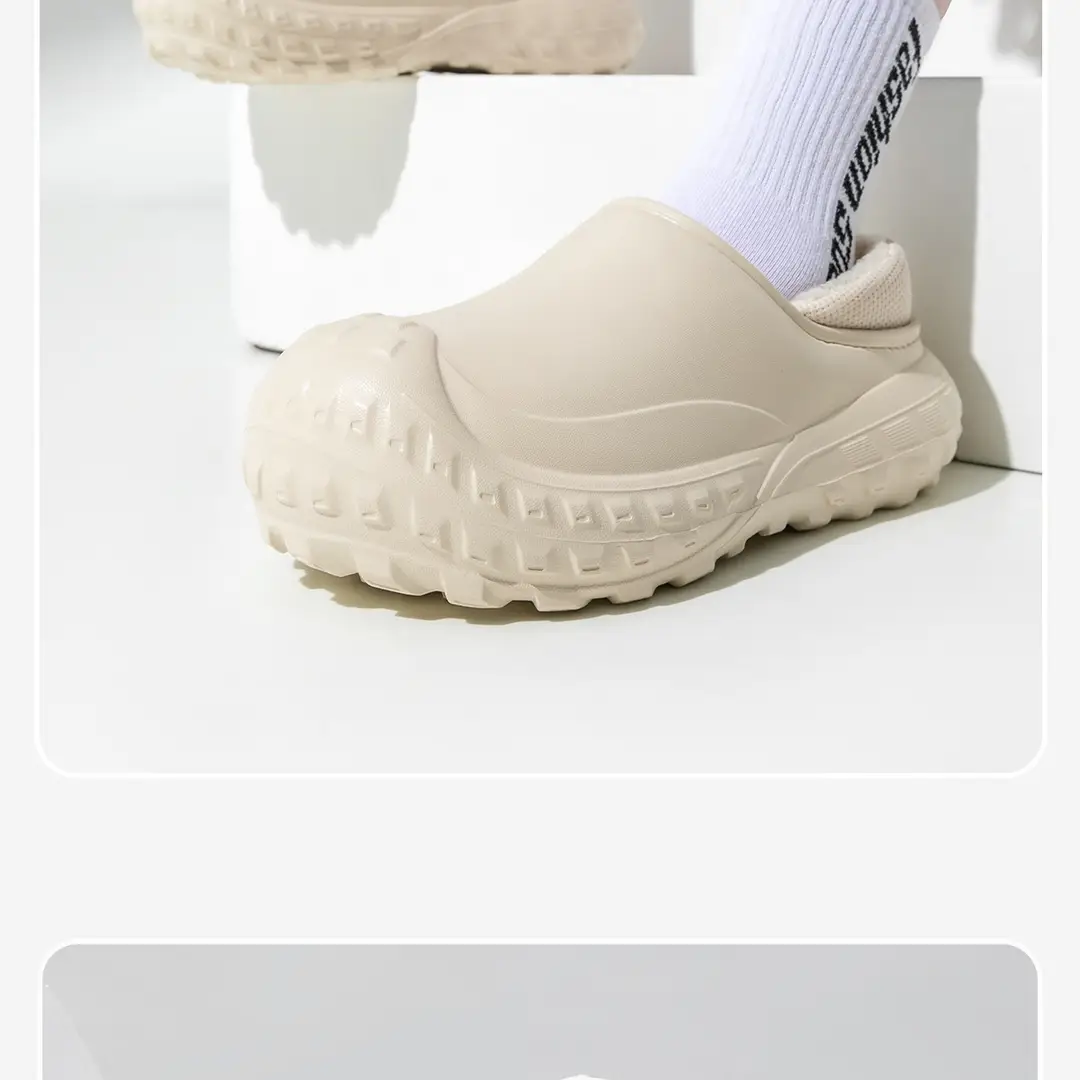 Waterproof Cotton Slippers for Men, Autumn and Winter Outer Wear, Non-Slip Home Plus Velvet Bag and Warm Cotton Shoes for Men, Manufacturer Wholesale — feature 14