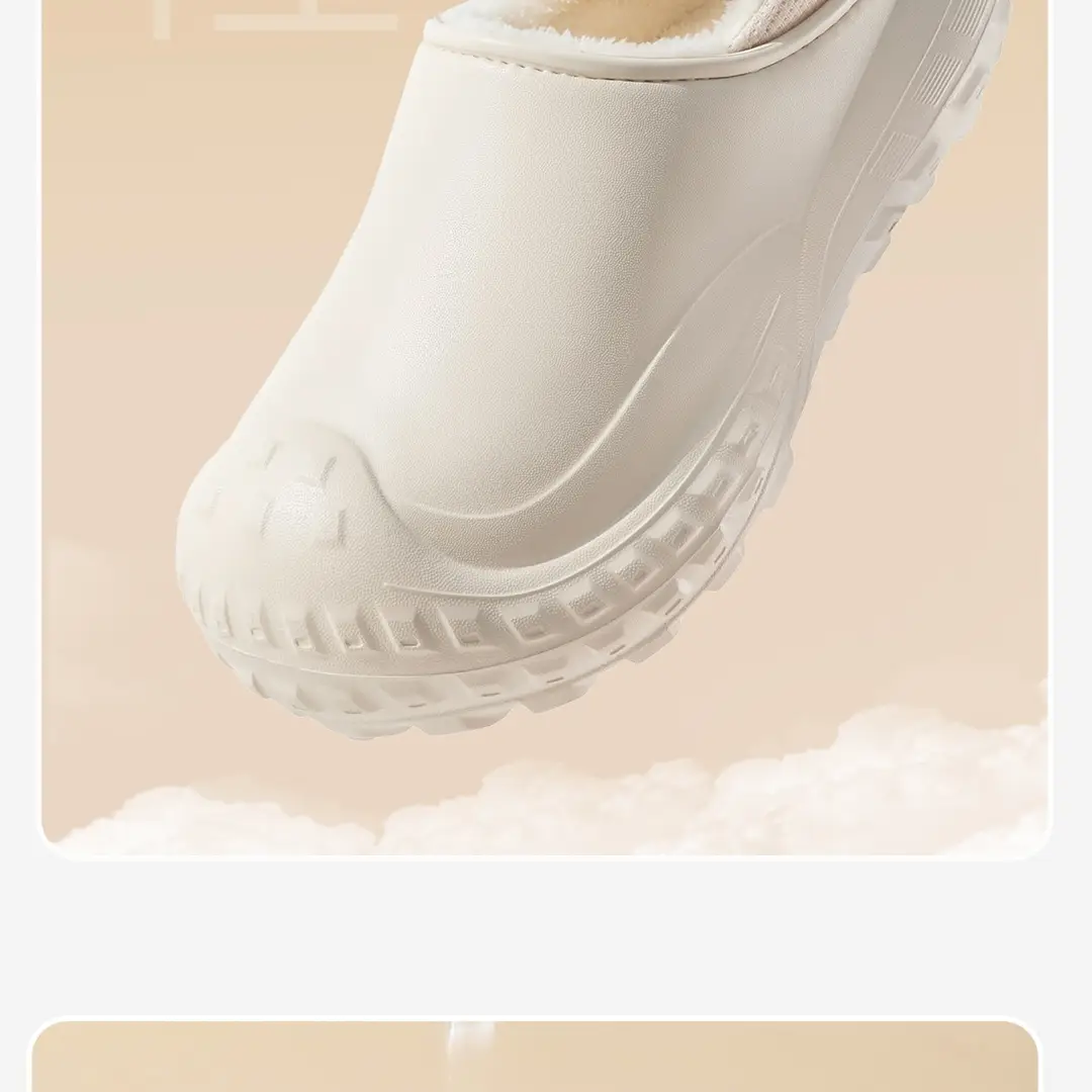 Waterproof Cotton Slippers for Men, Autumn and Winter Outer Wear, Non-Slip Home Plus Velvet Bag and Warm Cotton Shoes for Men, Manufacturer Wholesale — feature 9