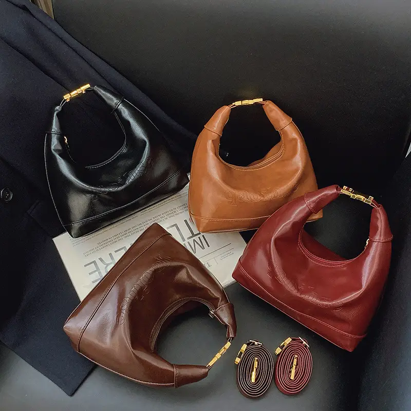 Retro Casual Shoulder Bag Red 2025 Spring - Image 8
