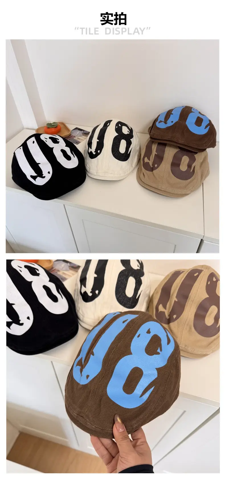 Women Retro Forward Hat American Style Winter Cap — feature 2