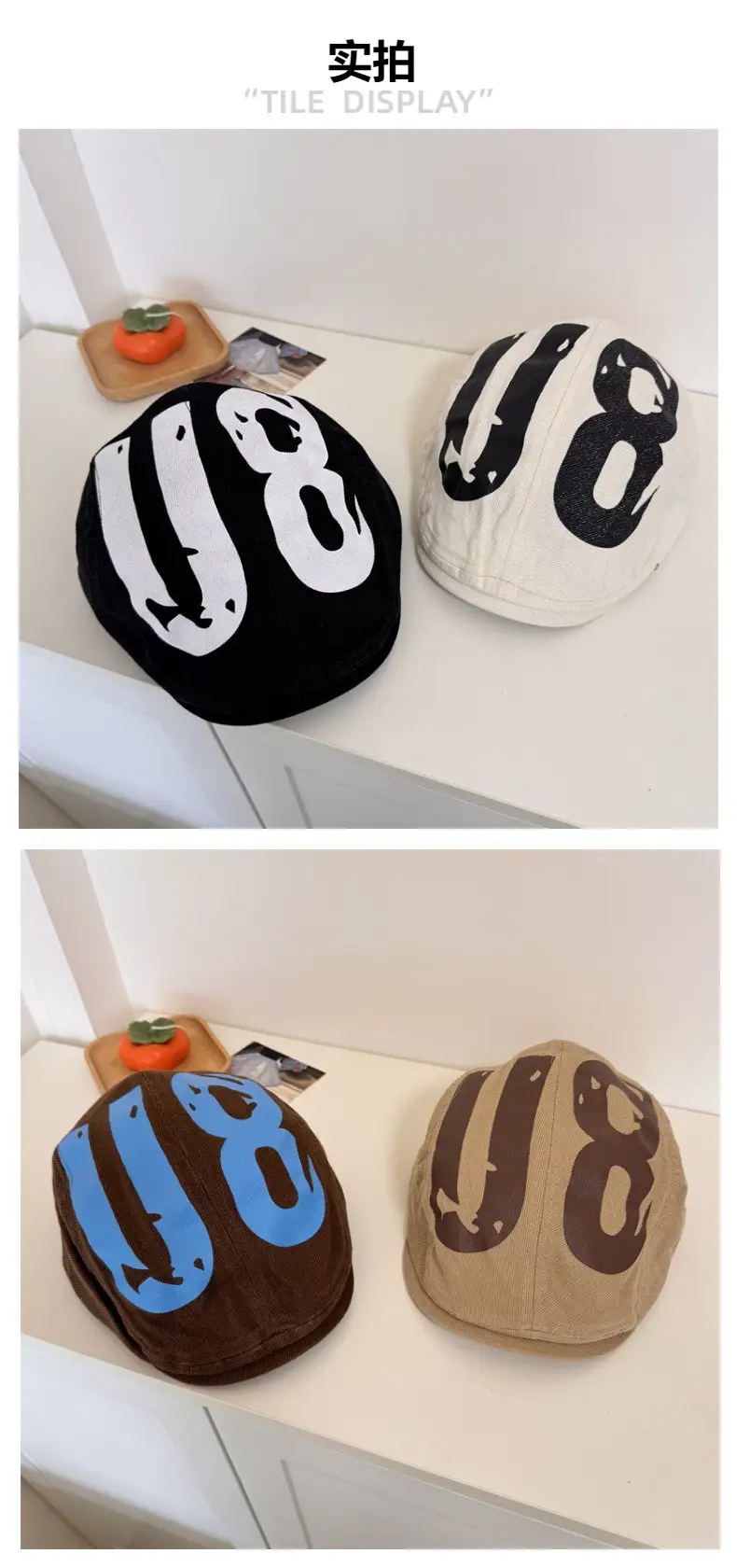 Women Retro Forward Hat American Style Winter Cap — feature 3