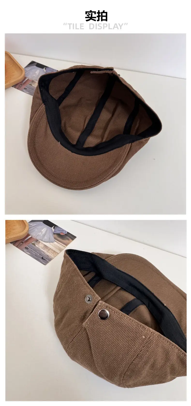 Women Retro Forward Hat American Style Winter Cap — feature 5