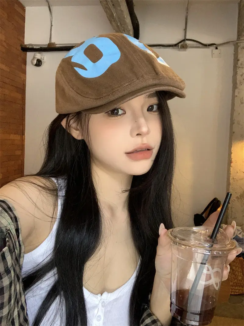 Women Retro Forward Hat American Style Winter Cap — feature 6