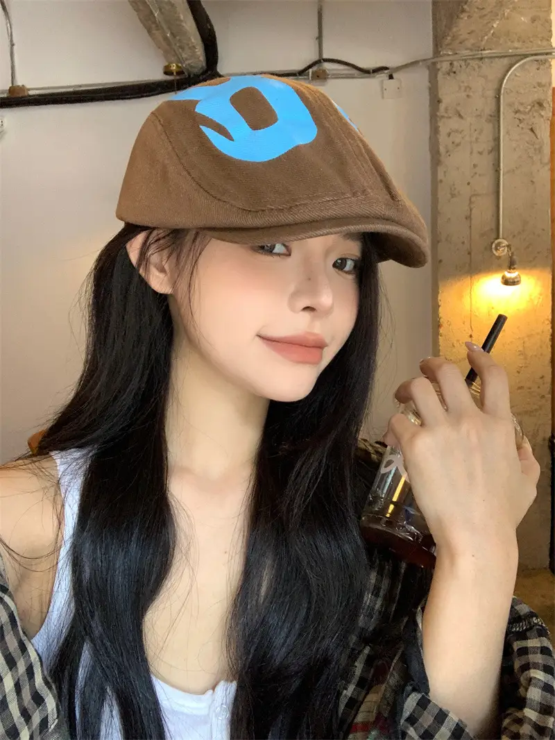 Women Retro Forward Hat American Style Winter Cap — feature 7