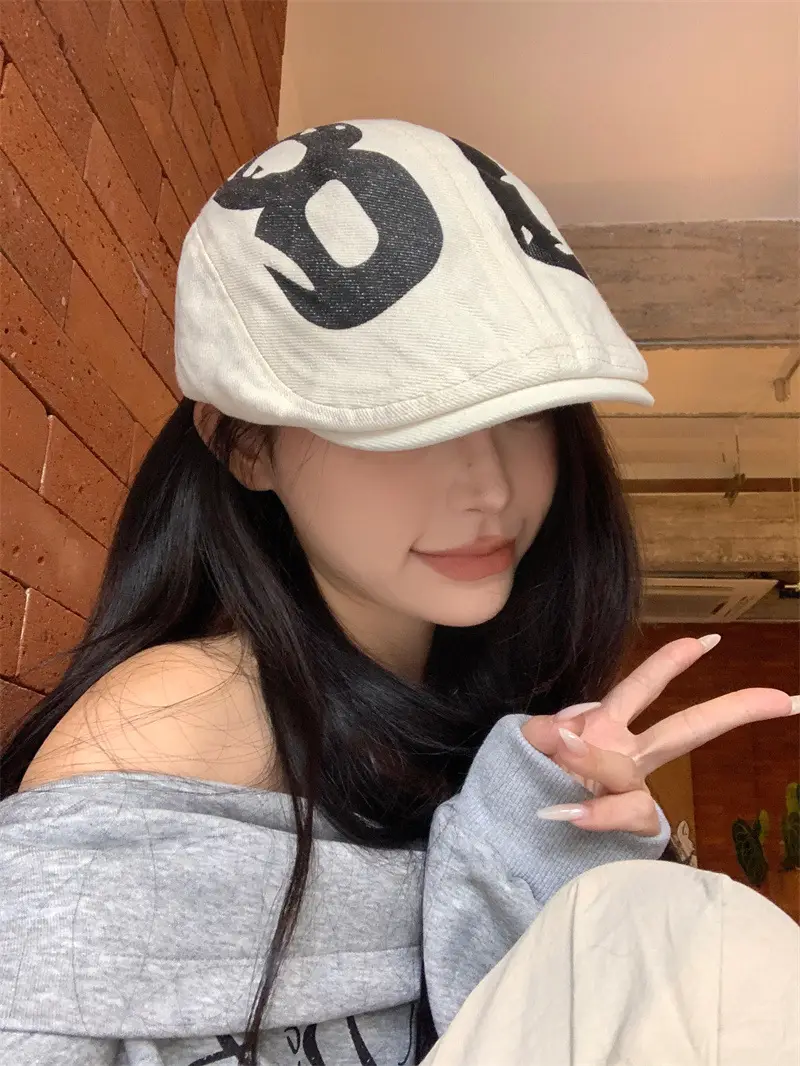Women Retro Forward Hat American Style Winter Cap — feature 8