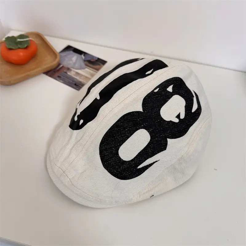 Women Retro Forward Hat American Style Winter Cap - Image 2