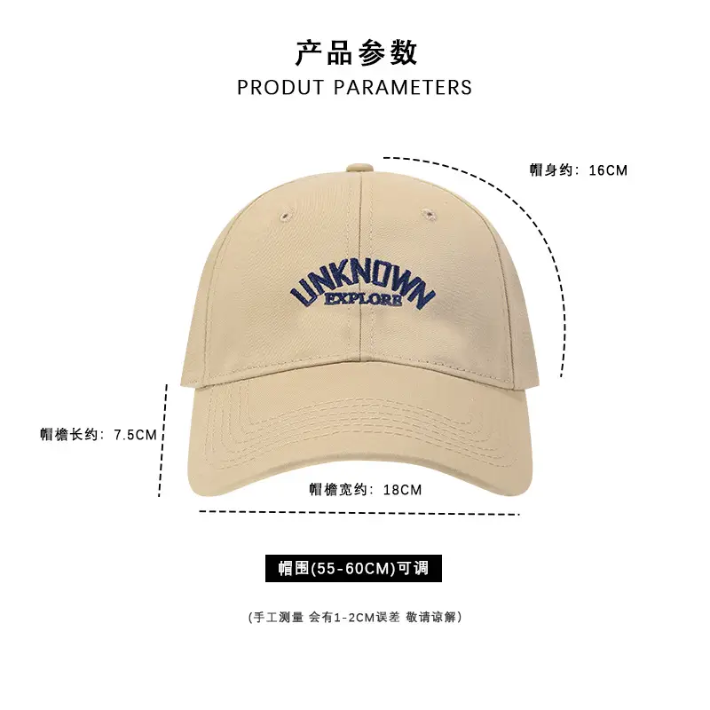 Unknowmen Embroidered Curved Sunshade Cap Red — feature 4