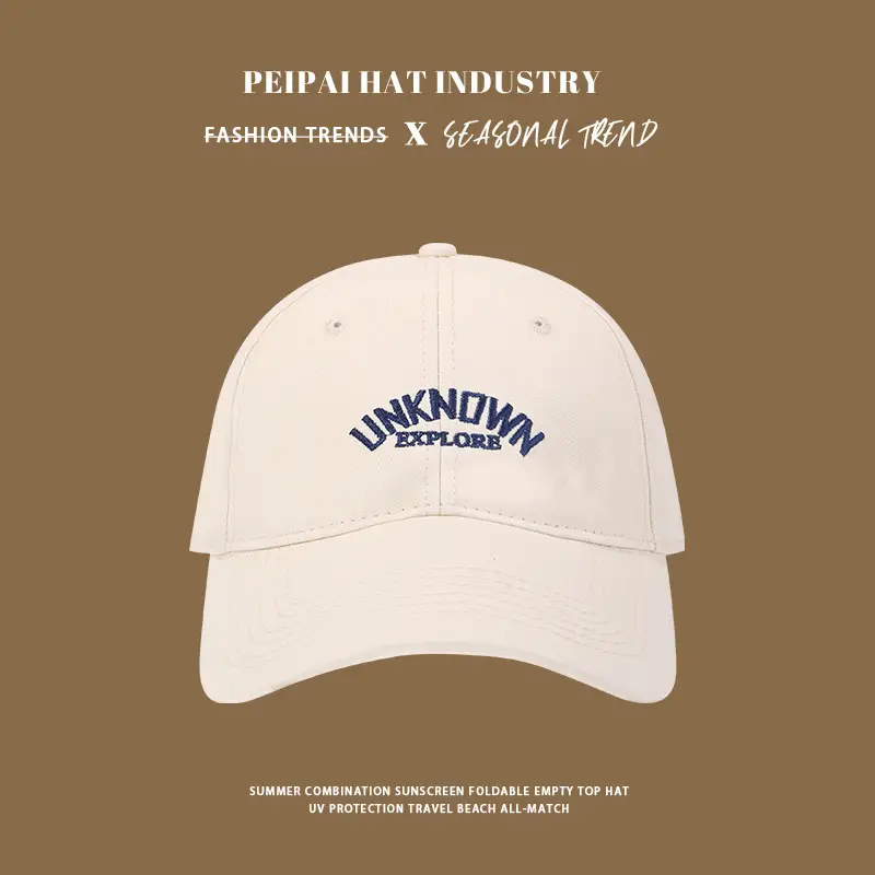 Unknowmen Embroidered Curved Sunshade Cap Red — feature 6