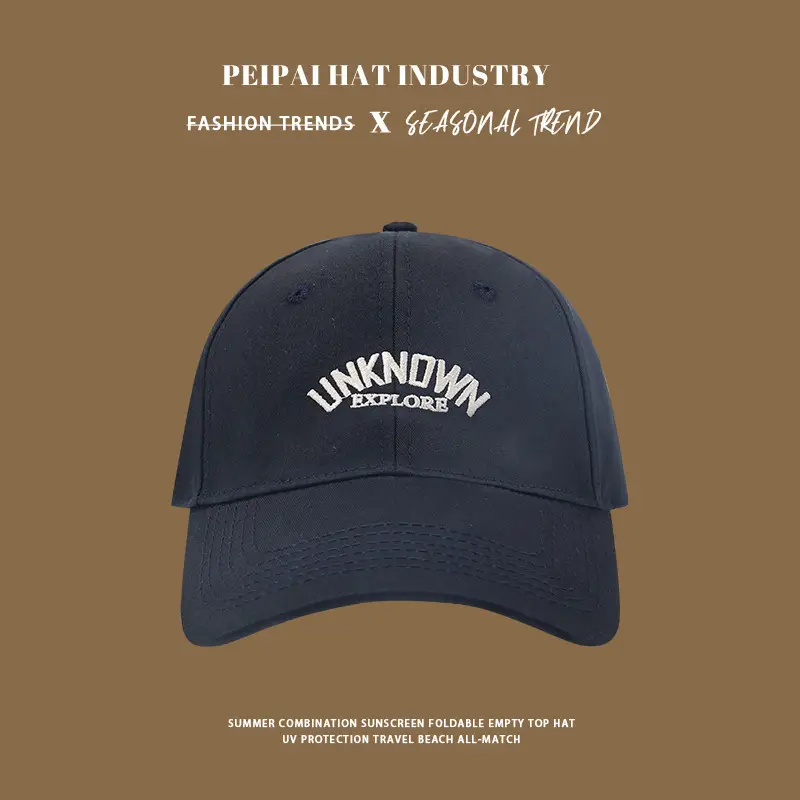 Unknowmen Embroidered Curved Sunshade Cap Red - Image 2