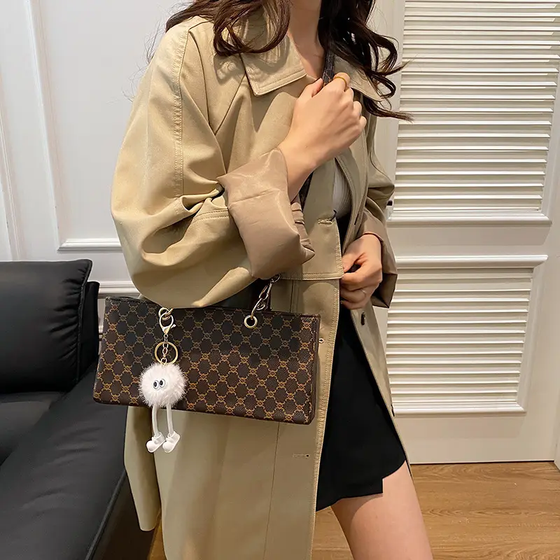 Women's 2024 Casual Shoulder Crossbody Bag Pink Monogram - Image 5