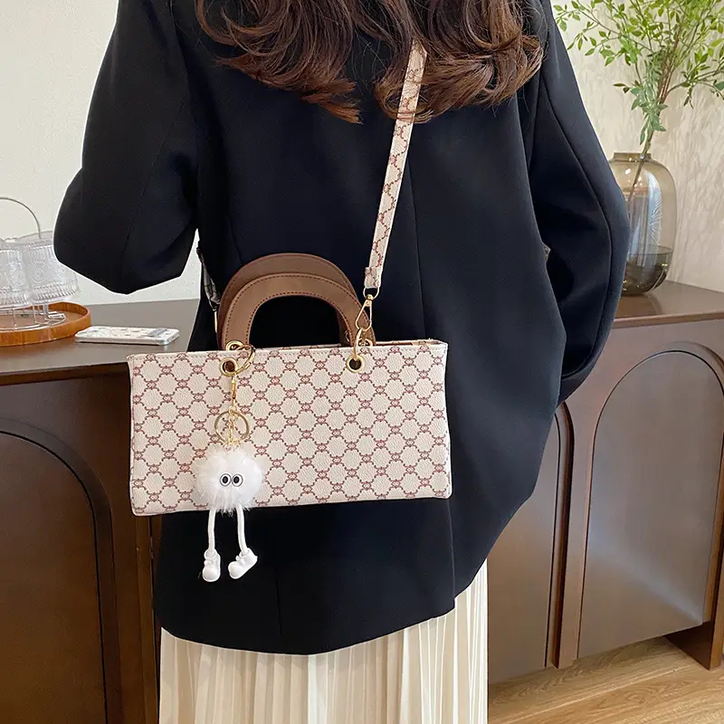 Women's 2024 Casual Shoulder Crossbody Bag Pink Monogram - Image 6