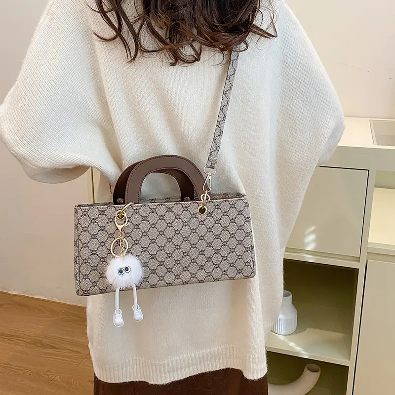 Women's 2024 Casual Shoulder Crossbody Bag Pink Monogram - Image 7