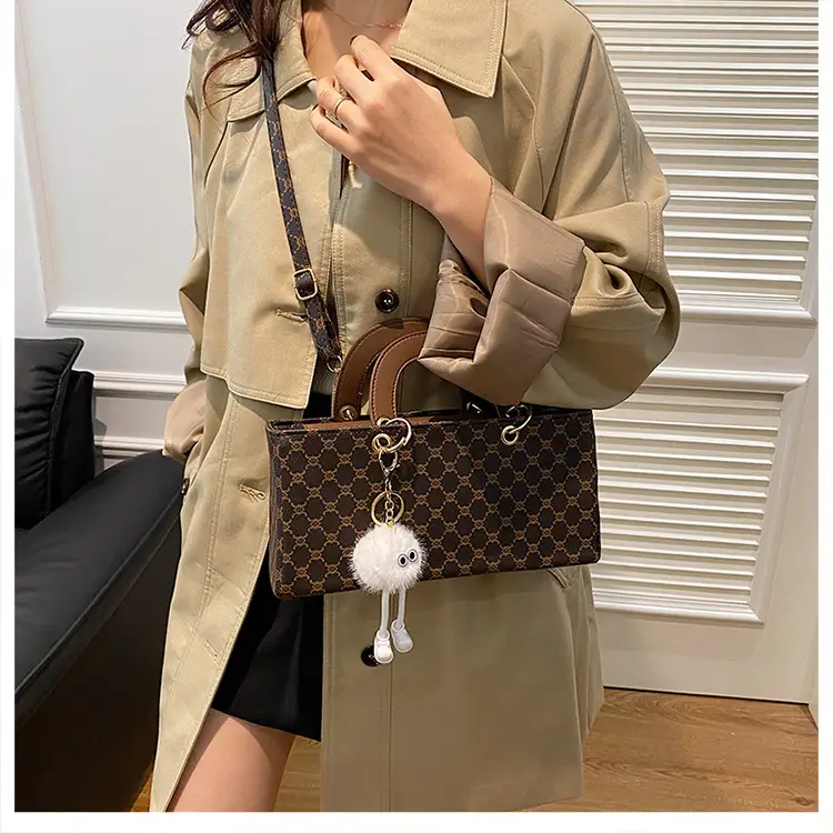 Women's 2024 Casual Shoulder Crossbody Bag Pink Monogram — feature 10