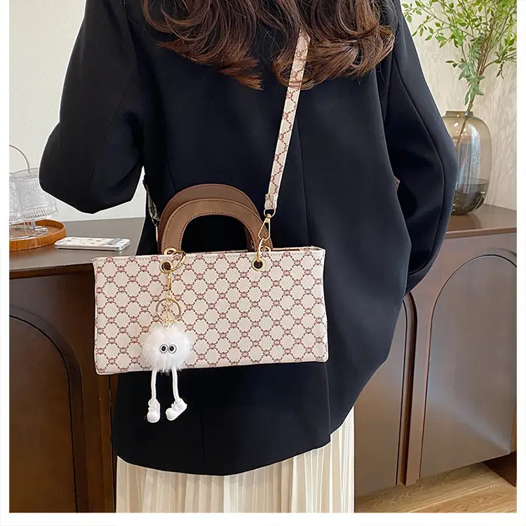 Women's 2024 Casual Shoulder Crossbody Bag Pink Monogram — feature 12