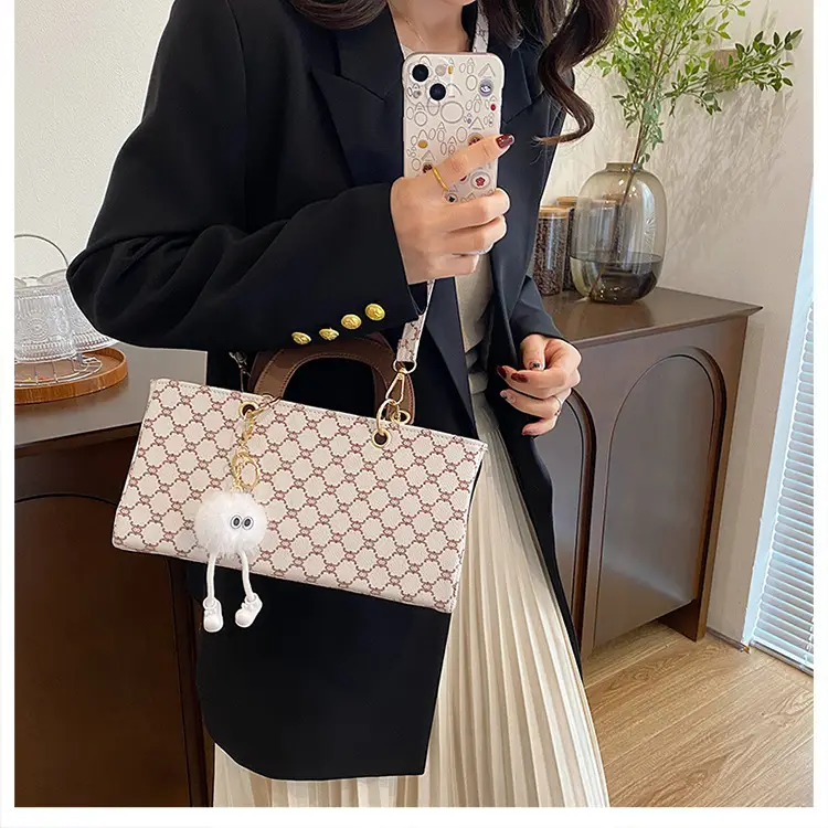 Women's 2024 Casual Shoulder Crossbody Bag Pink Monogram — feature 13
