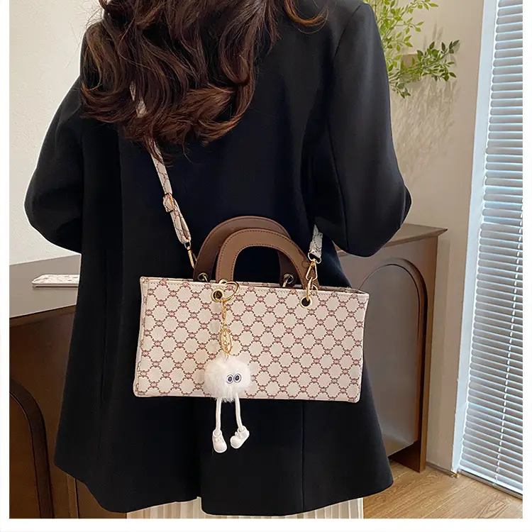 Women's 2024 Casual Shoulder Crossbody Bag Pink Monogram — feature 14
