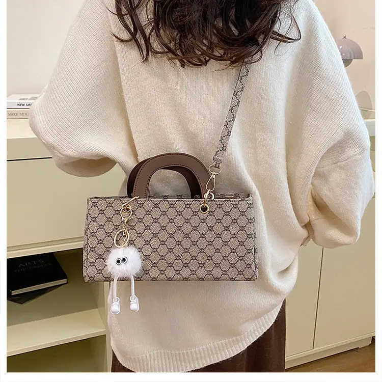 Women's 2024 Casual Shoulder Crossbody Bag Pink Monogram — feature 17
