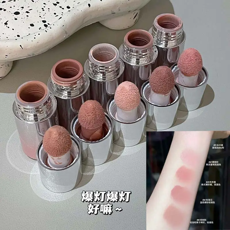 Korean Matte Blush Liquid Orange Low Saturation - Image 8