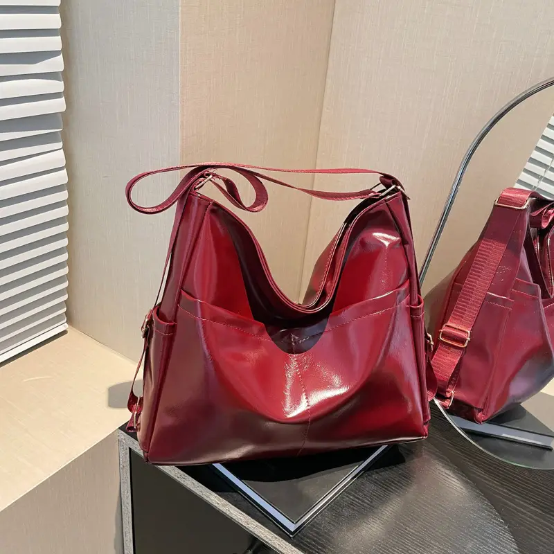 Retro Black Multifunctional Tote Bag for Women - Image 6