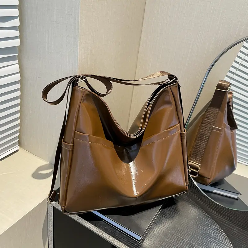 Retro Black Multifunctional Tote Bag for Women - Image 7