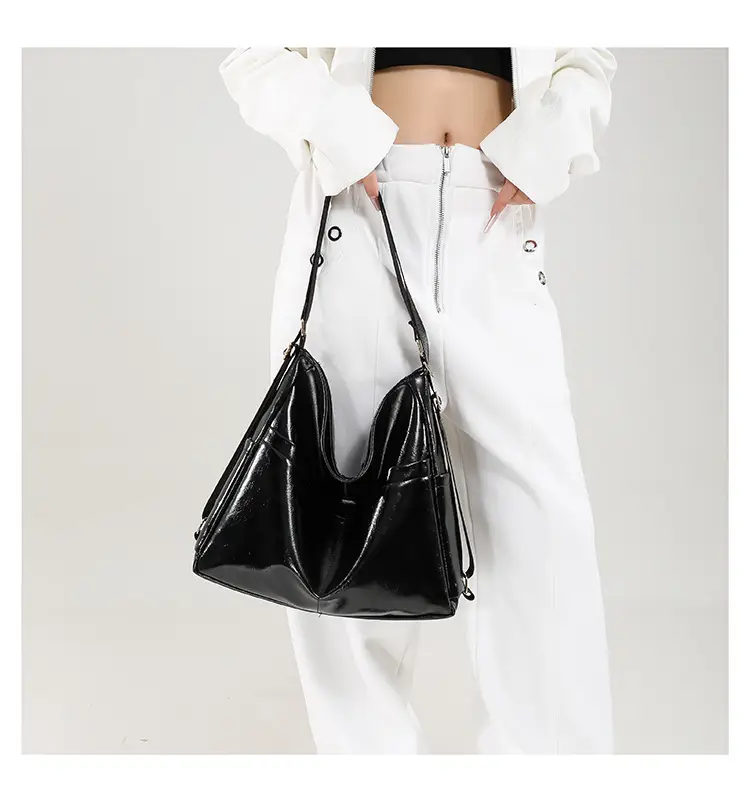 Retro Black Multifunctional Tote Bag for Women — feature 14