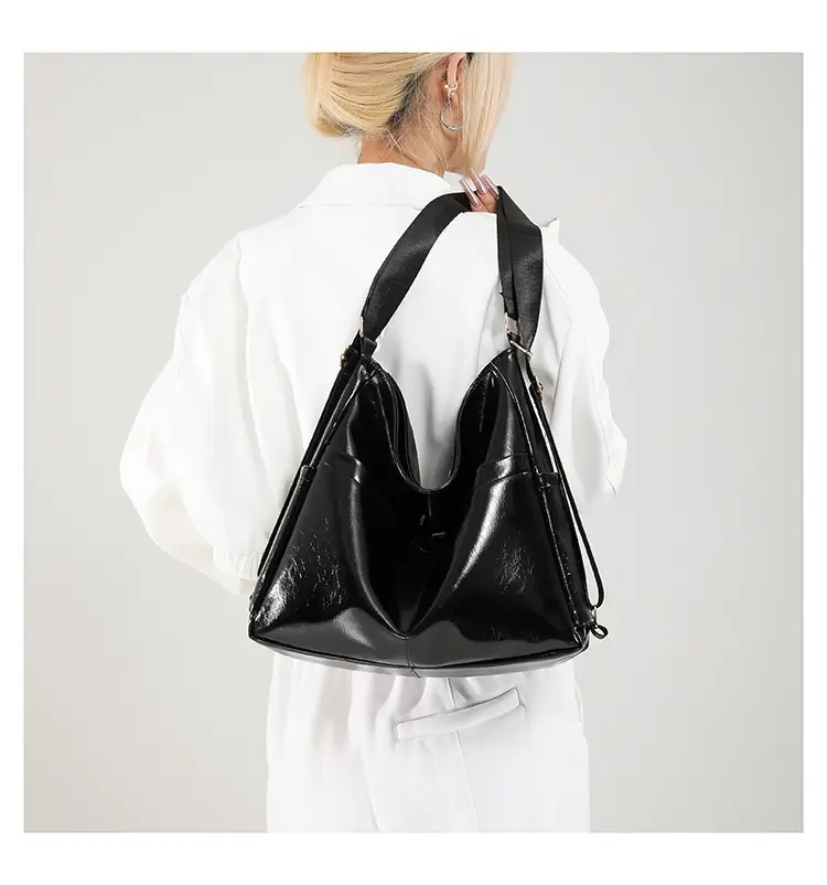 Retro Black Multifunctional Tote Bag for Women — feature 15
