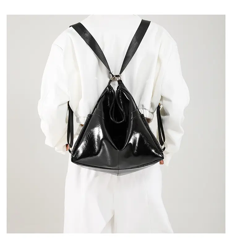 Retro Black Multifunctional Tote Bag for Women — feature 17