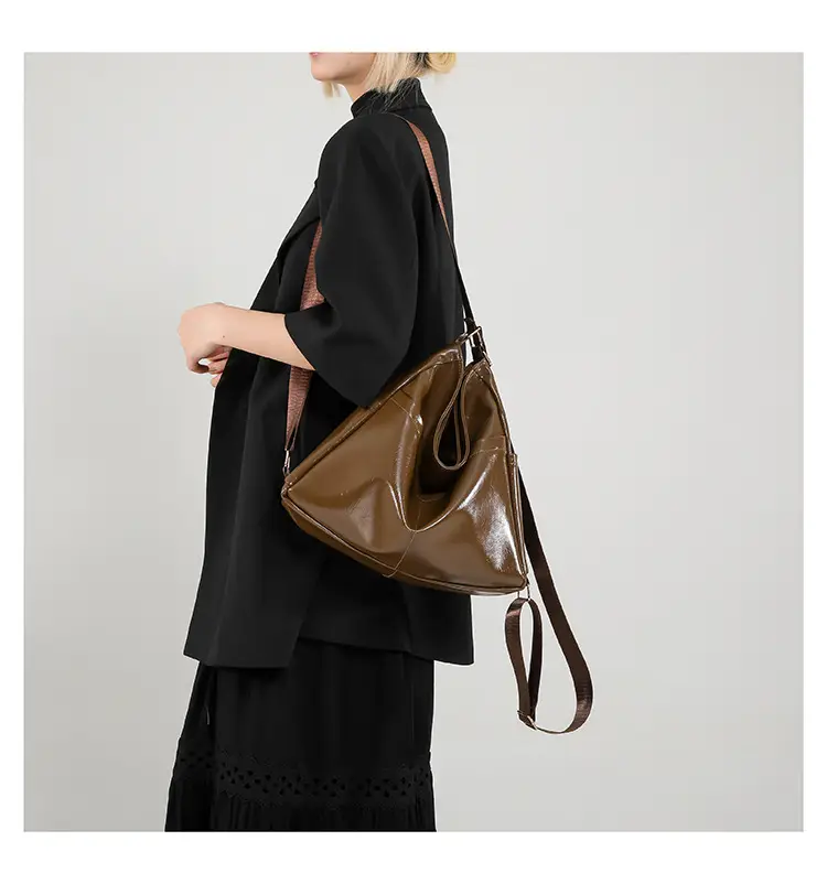 Retro Black Multifunctional Tote Bag for Women — feature 26
