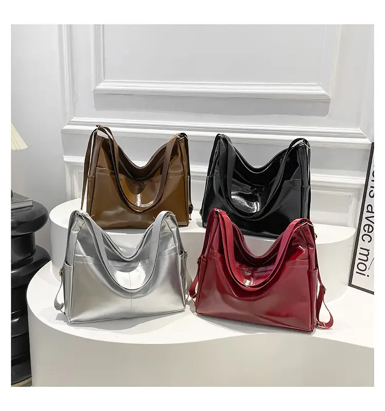 Retro Black Multifunctional Tote Bag for Women — feature 28