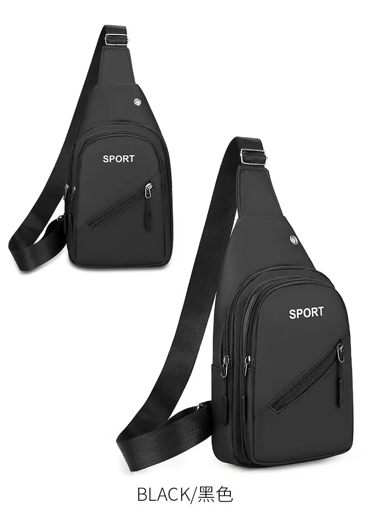Men's Blue Sports Crossbody Bag with 3 Straps — feature 21