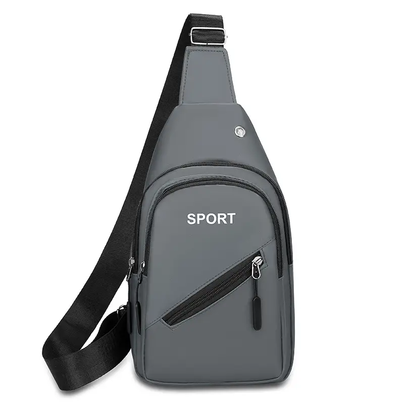 Men's Blue Sports Crossbody Bag with 3 Straps - Image 2