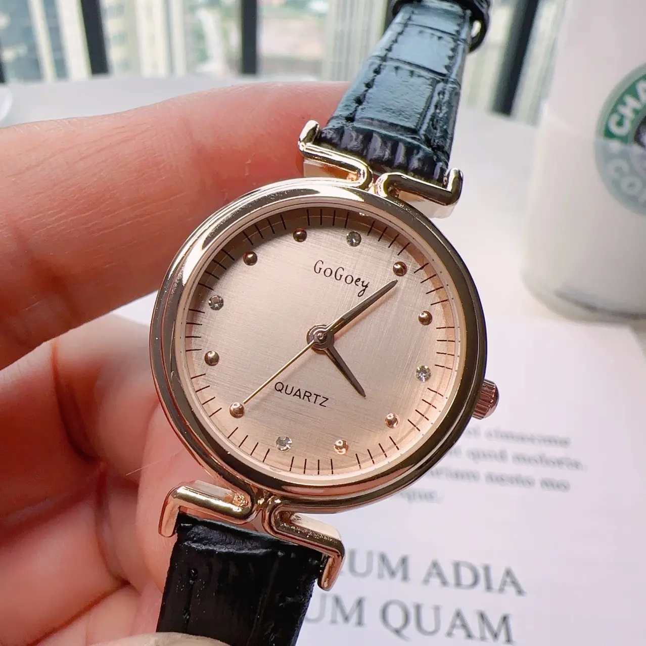 Women's Quartz Watch with Brown Leather Belt - Image 7