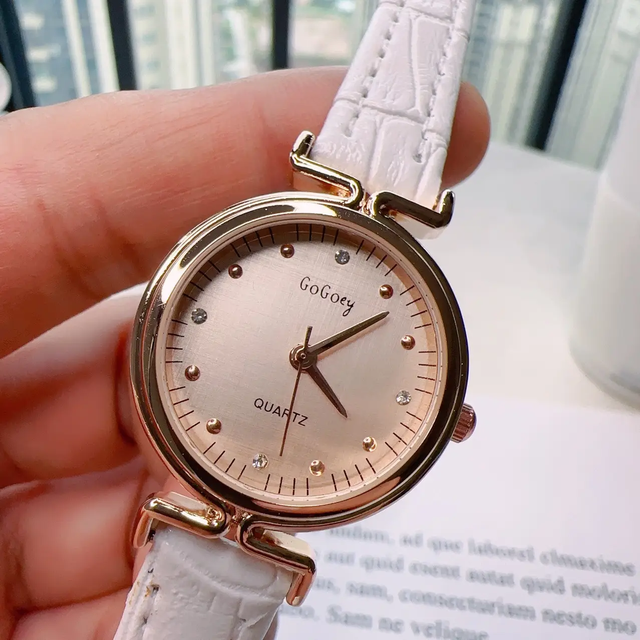 Women's Quartz Watch with Brown Leather Belt - Image 8
