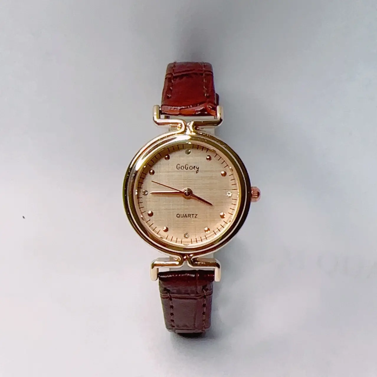 Women's Quartz Watch with Brown Leather Belt — feature 6
