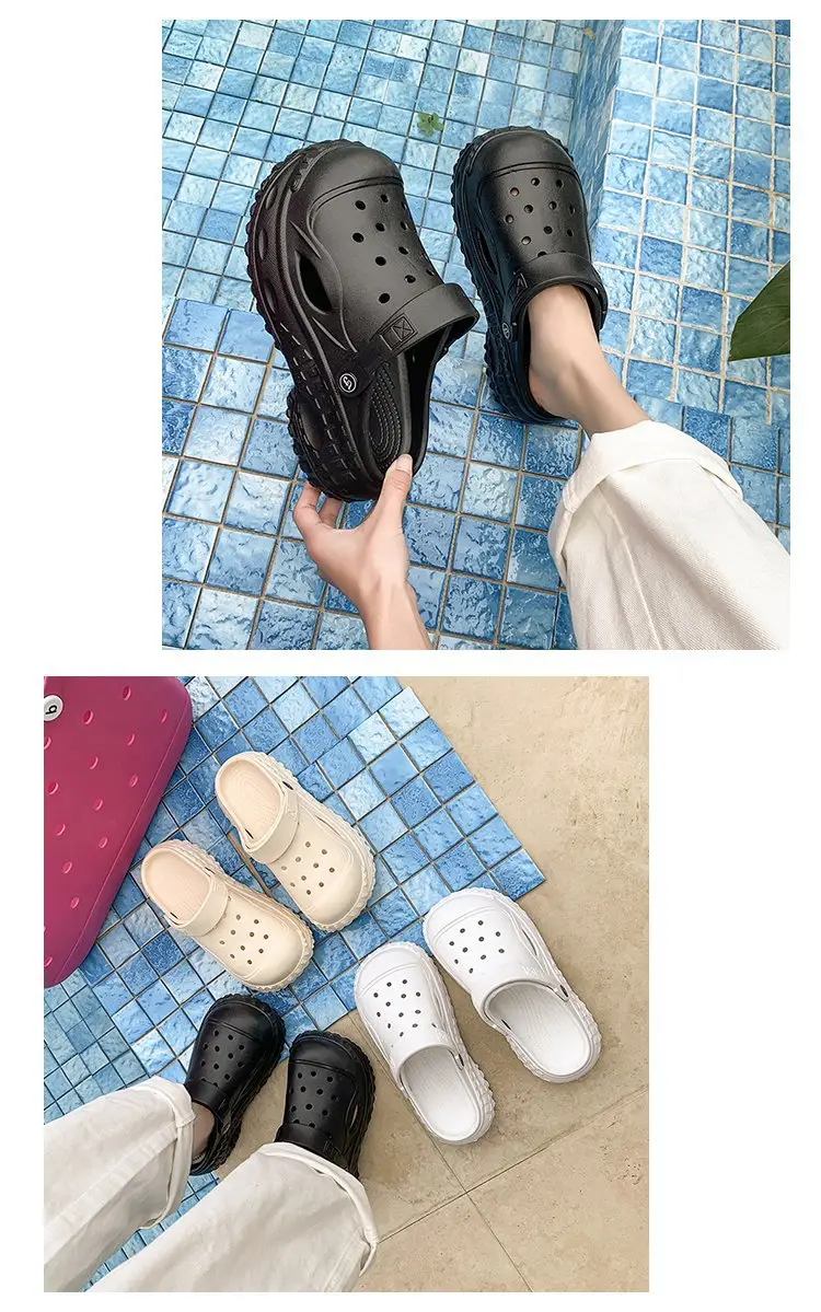 Korean Style Atmospheric Distinctive Two-Wear Sandals and Slippers Women's Spring and Summer Breathable Wet Beach Cave Shoes Non-Slip All-Match — feature 11