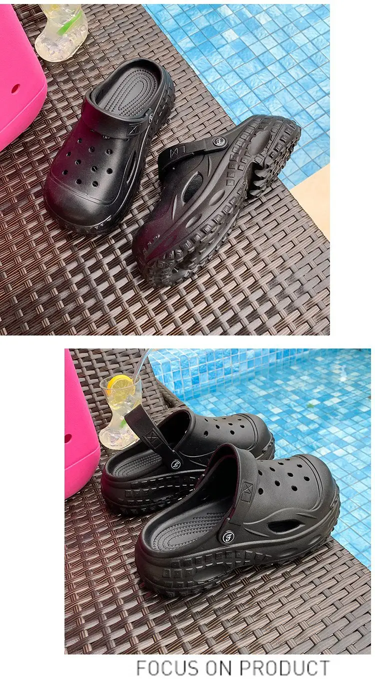 Korean Style Atmospheric Distinctive Two-Wear Sandals and Slippers Women's Spring and Summer Breathable Wet Beach Cave Shoes Non-Slip All-Match — feature 21
