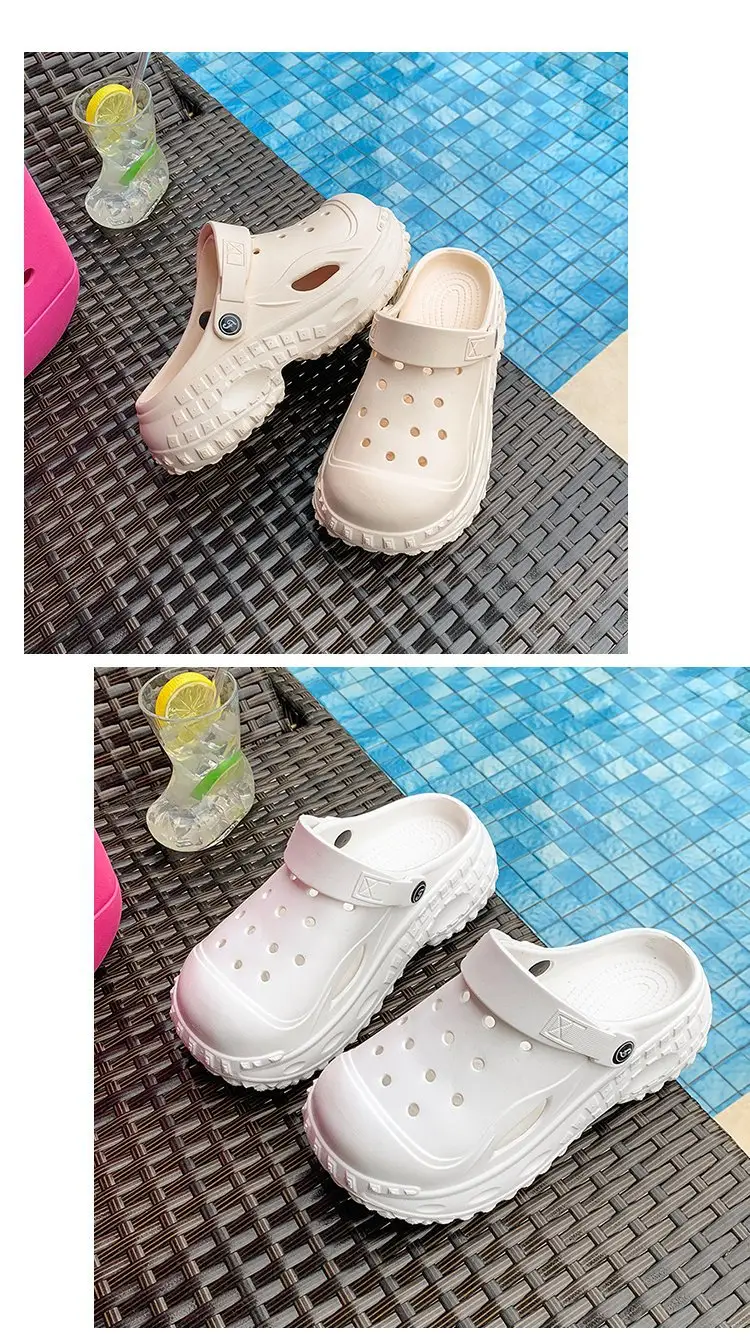 Korean Style Atmospheric Distinctive Two-Wear Sandals and Slippers Women's Spring and Summer Breathable Wet Beach Cave Shoes Non-Slip All-Match — feature 23