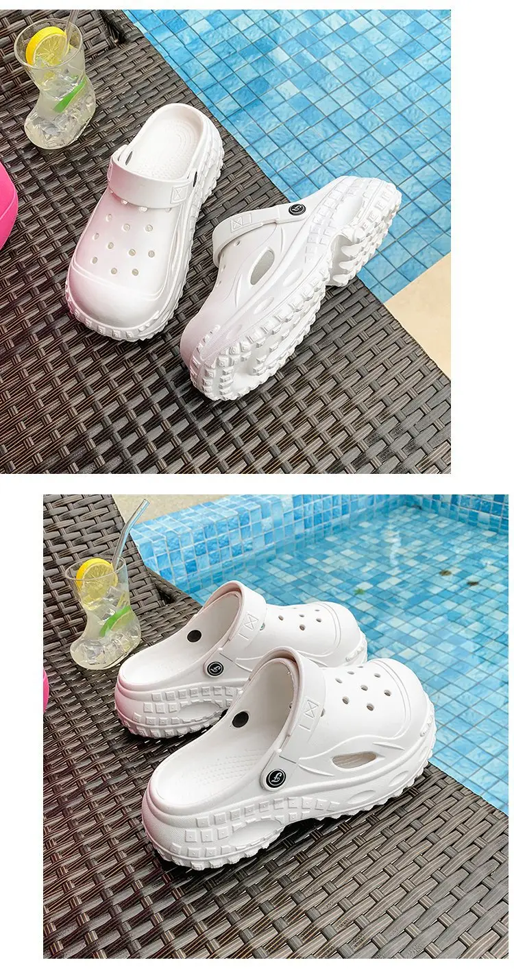 Korean Style Atmospheric Distinctive Two-Wear Sandals and Slippers Women's Spring and Summer Breathable Wet Beach Cave Shoes Non-Slip All-Match — feature 24